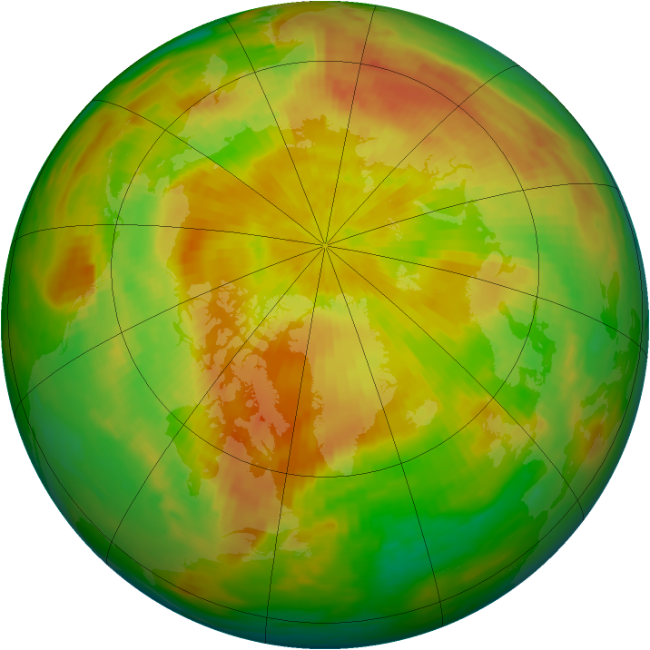 Arctic ozone map for 01 May 1992